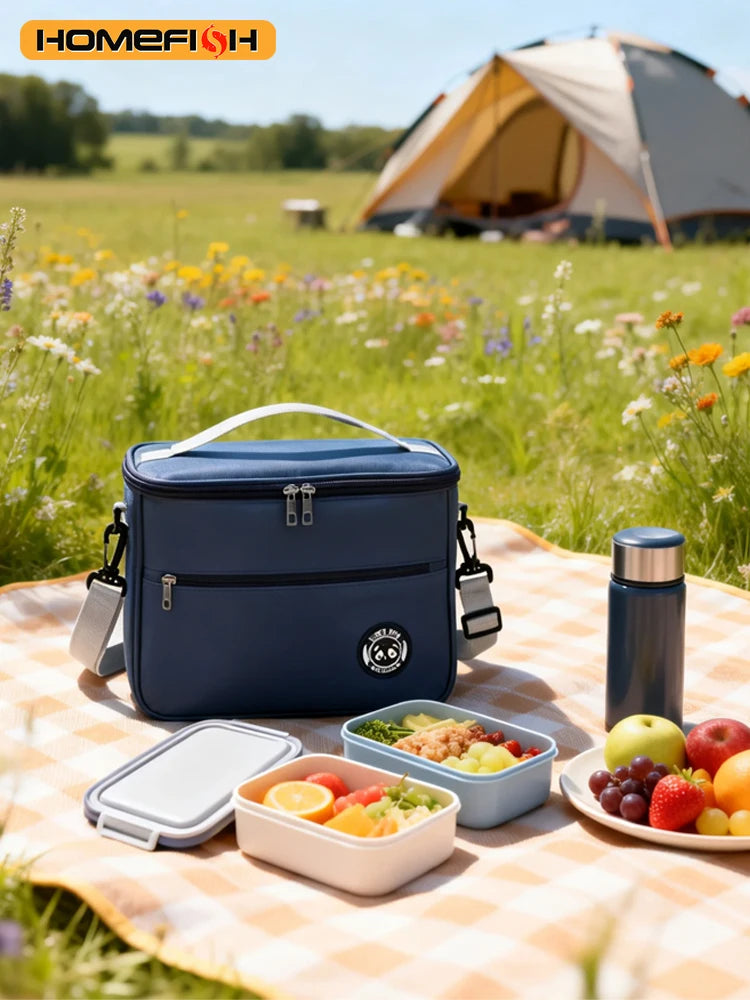 Insulated Lunch Bag – Aluminum Foil Bento Bag with Shoulder Strap Insulated Lunch Bag Babs