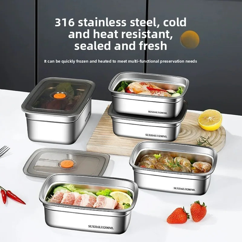 316 Stainless Steel Airtight Lunch Box | Bento Food Container Airtight Lunch Box Babs