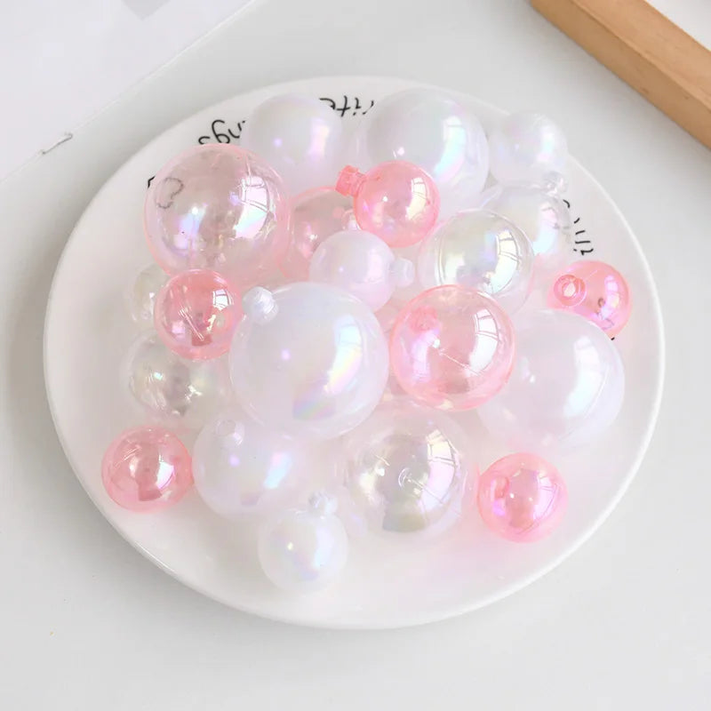 10Pcs Clear Bubble Ball Cake Toppers – Pearl Party Decoration Cake Toppers Babs