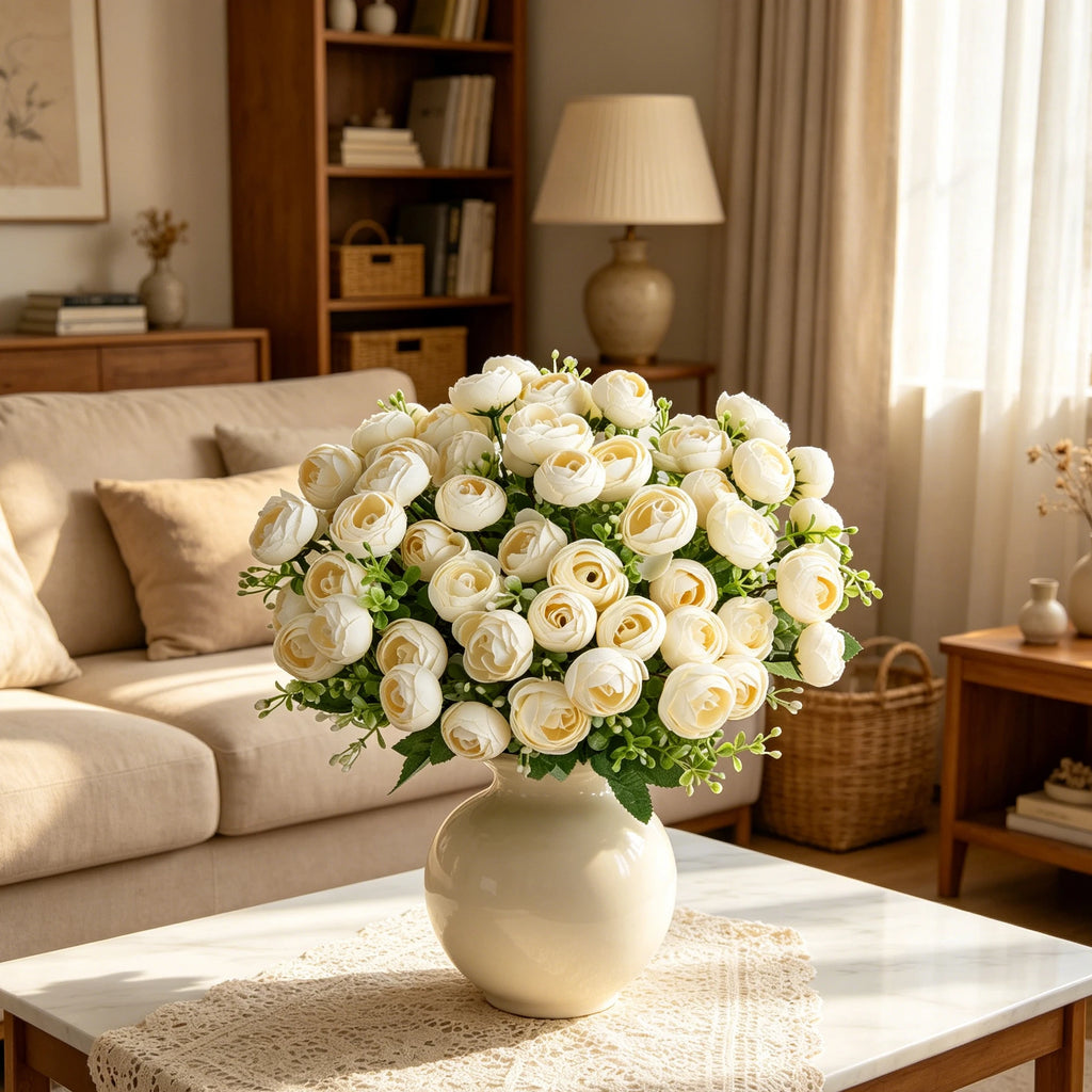 Silk Artificial Tea Bud Flowers – Wedding Bouquet & Home Decor Artificial Silk Flowers Babs