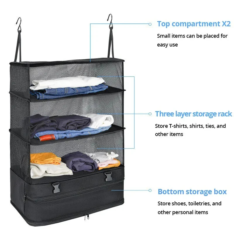 3-in-1 Hanging Travel Garment Organizer Bag – Large Capacity Travel Garment Organizer Babs
