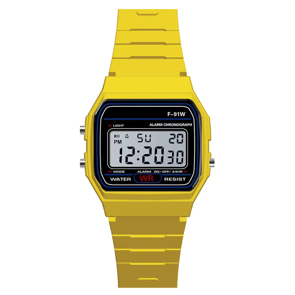 Men's Vintage Military Sport LED Digital Waterproof Watch Digital Sport Watch Babs Yellow