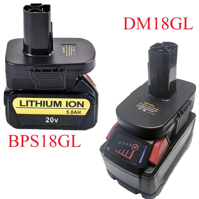 DM18GL BPS18GL Battery Adapter for Dewalt Milwaukee Craftsman Tools Battery Converter Adapter Babs
