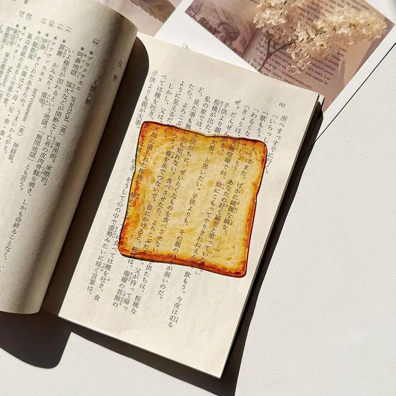 Cute Bread Acrylic Bookmark – Toast & Croissant Gift Acrylic Bookmark Babs A1