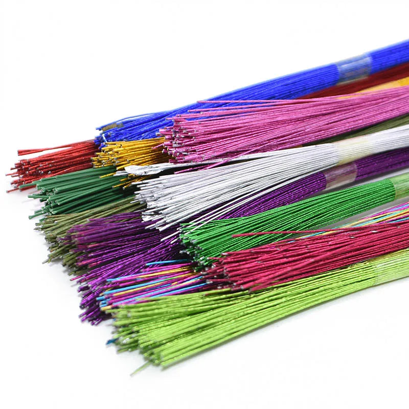 25Pcs 80cm Floral Iron Wire for DIY Nylon Flower Making Craft Floral Craft Wire Babs