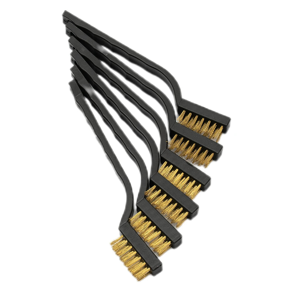 6-Piece Brass Wire Brush Set – Welding & Rust Cleaning Tool Wire Brush Set Babs