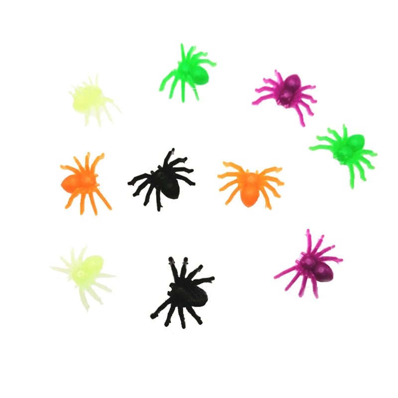 70pcs Glow-in-the-Dark Halloween Spider Decorations – Black Halloween Decoration Babs