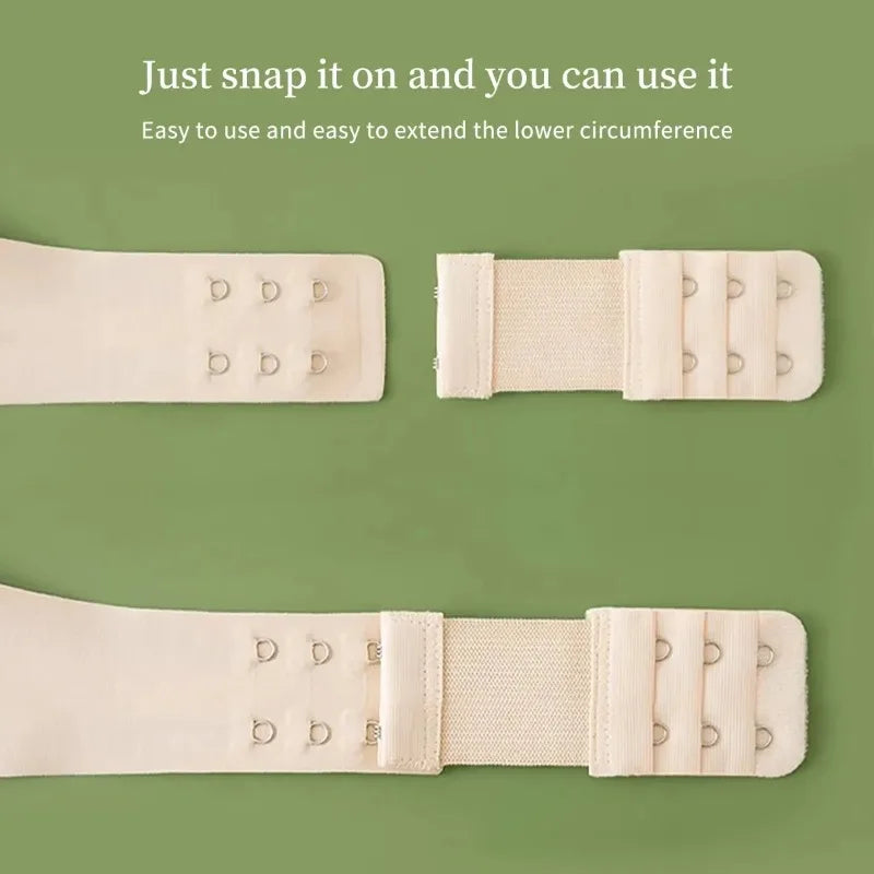 3-Pack Bra Extenders – 3-Row 2-Hook Elastic Soft Straps Bra Extender Set Babs