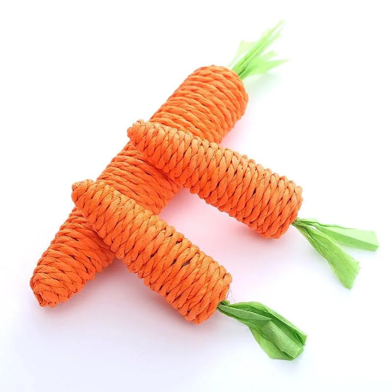 2-Pack Carrot Paper Rope Chew Toy for Cats & Kittens Cat Chew Toy Babs