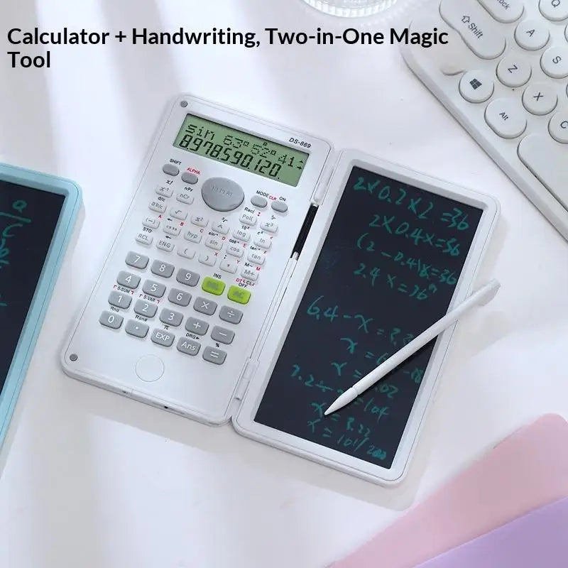 HUXUAN 2-in-1 Scientific Calculator & LCD Writing Tablet Scientific Calculator Babs