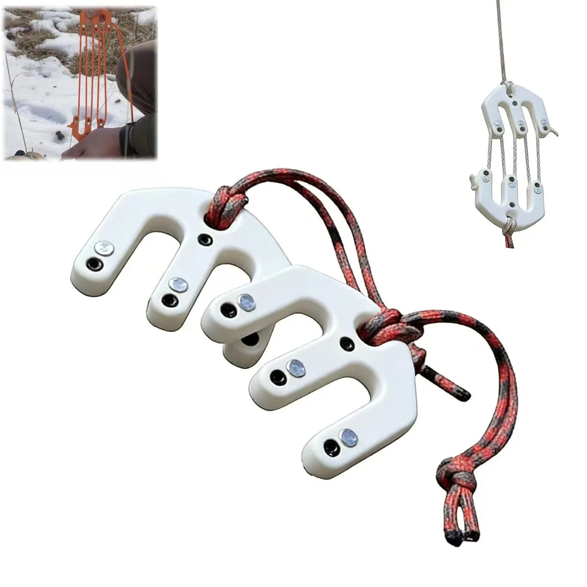 Hunting Hoist Block & Tackle System – Manual Outdoor Lift Hunting Hoist System Babs WHITE