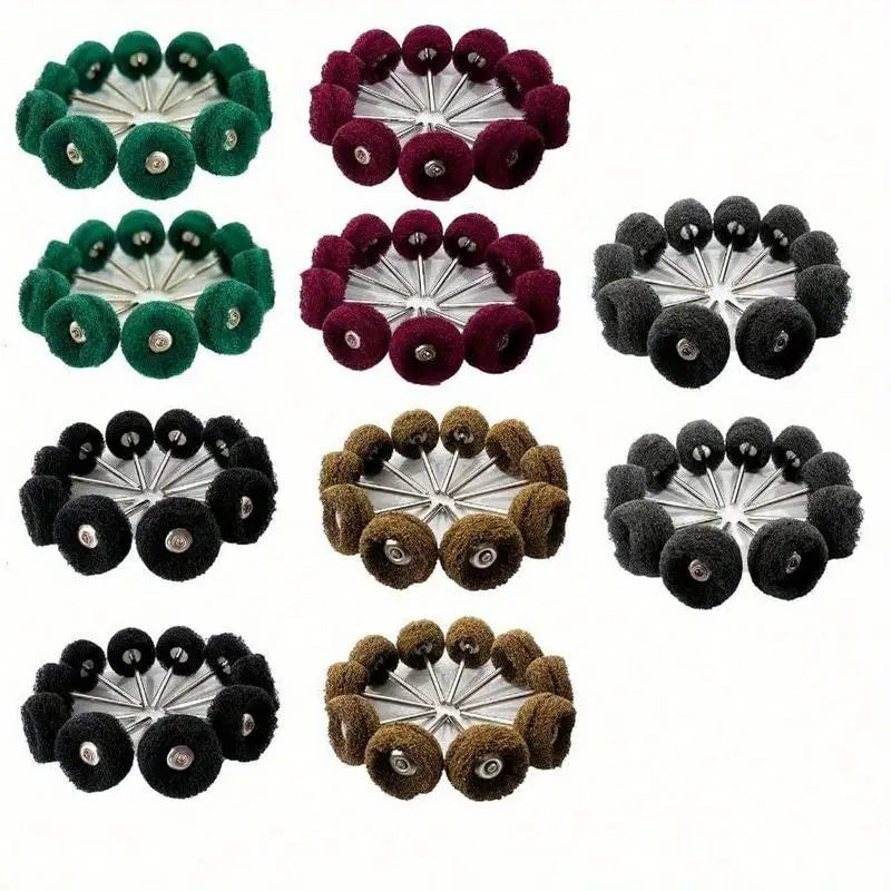 100-Pack Abrasive Buffing Polishing Wheels – 5 Grits for Metal Abrasive Buffing Wheels Babs