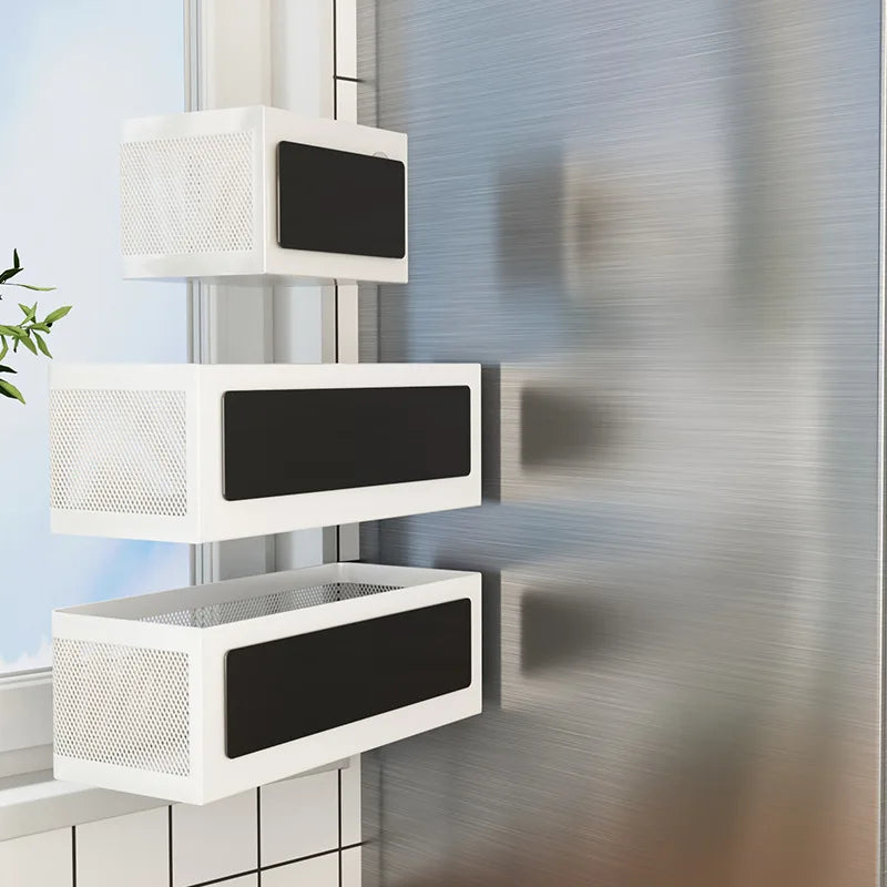 Magnetic Spice Rack – Stainless Steel Fridge Shelf Organizer Magnetic Spice Rack Babs