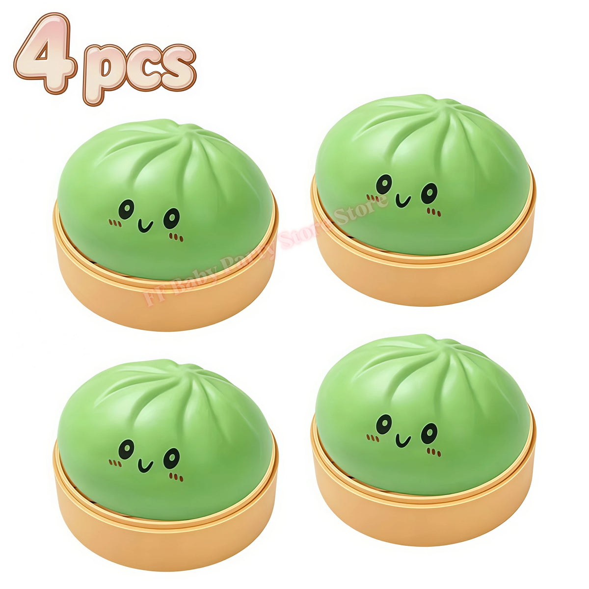 24-Day Dumpling Squishy Advent Calendar Blind Box Xmas Gift Squishy Advent Calendar Babs 4pcs 6