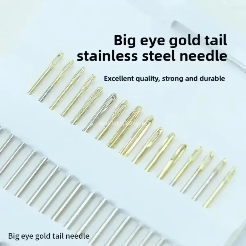 16-Piece Large Eye Hand Sewing Needles – Embroidery & Quilting Hand Sewing Needles Babs