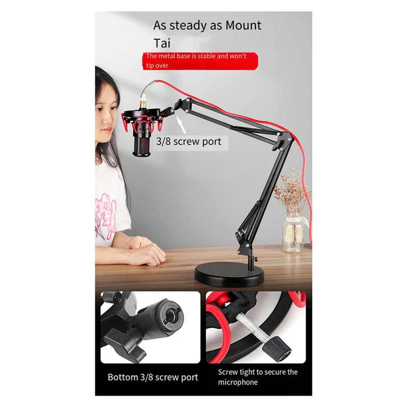 Universal Microphone Shock Mount 18–57mm Adjustable 2-Pack Microphone Shock Mount Babs