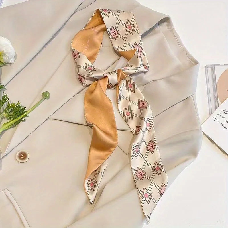 Bow Tie Ponytail Holder, Neck & Purse Scarf – Polyester Hair Bow Scarf Babs 4