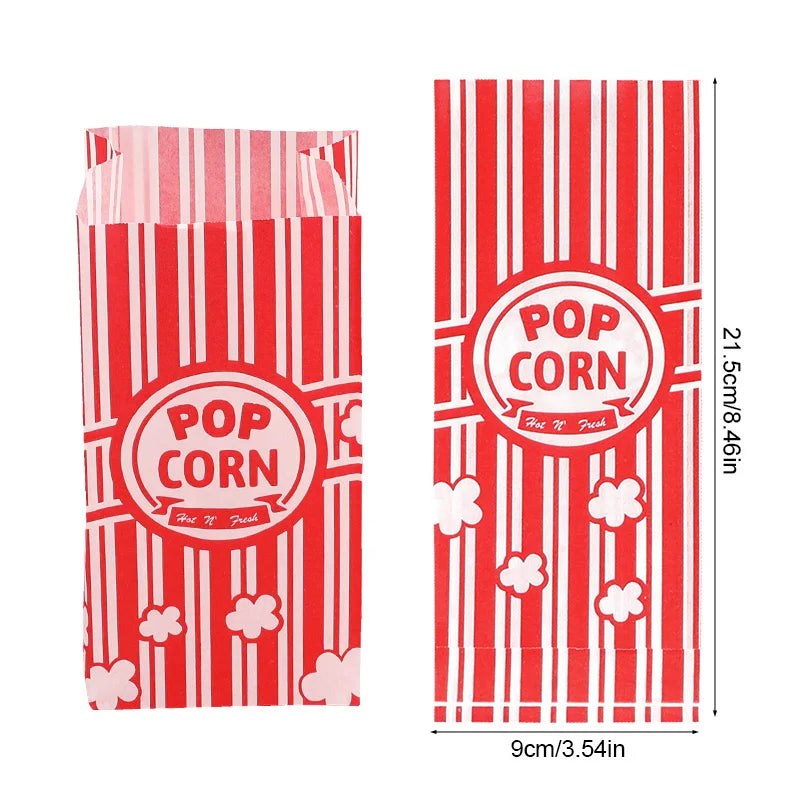 25Pcs Paper Popcorn Bags – Party Snack Treat Containers Party Treat Bags Babs