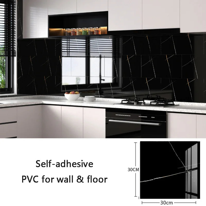 Self-Adhesive Marble PVC Floor & Wall Stickers 30x30cm Wall & Floor Stickers Babs 6198-5 10pcs-30x30cm