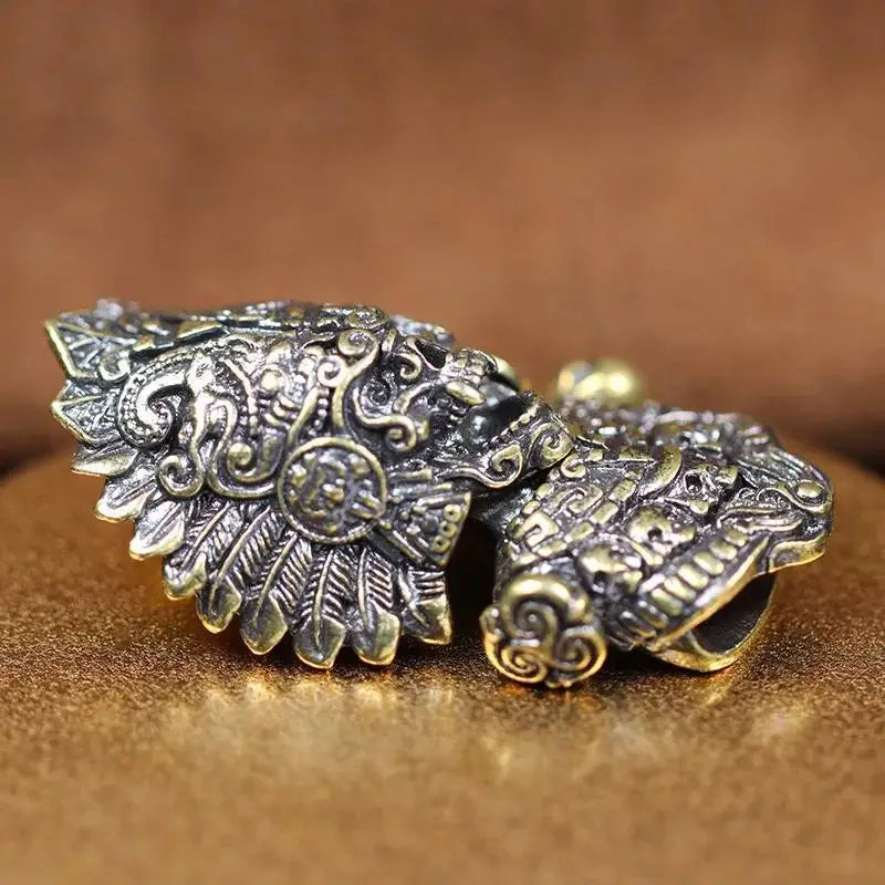 Chief Skull Brass Buckle EDC Paracord Bracelet Clasp Paracord Bracelet Clasp Babs