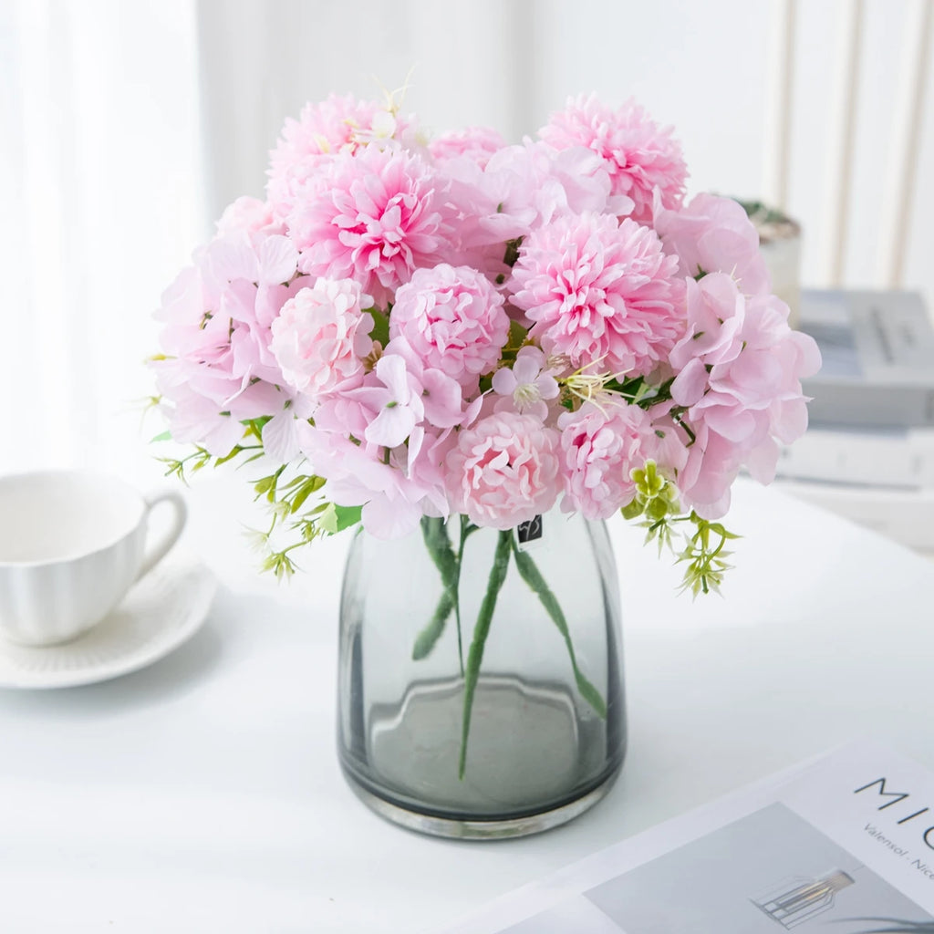 Silk Hydrangea Artificial Flowers – Bridal Bouquet & Home Décor Artificial Silk Flowers Babs