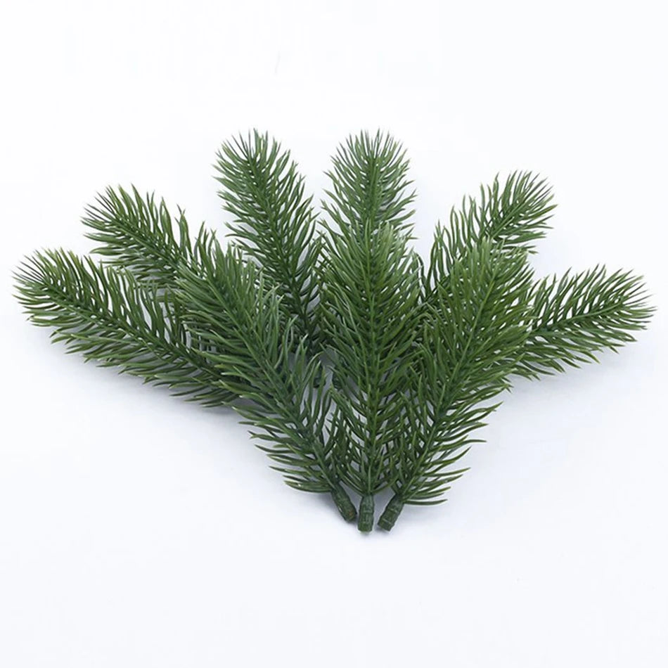 Artificial Pine Needle Sprigs for Wreaths & DIY Decor – 50/100pc Artificial Pine Sprigs Babs