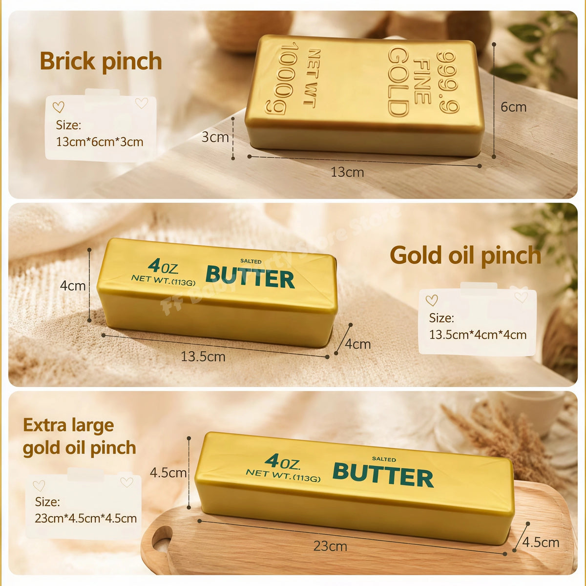 Gold Bar Squishy Slow Rising Fidget Toy | Fun Party Favor Squishy Fidget Toy Babs