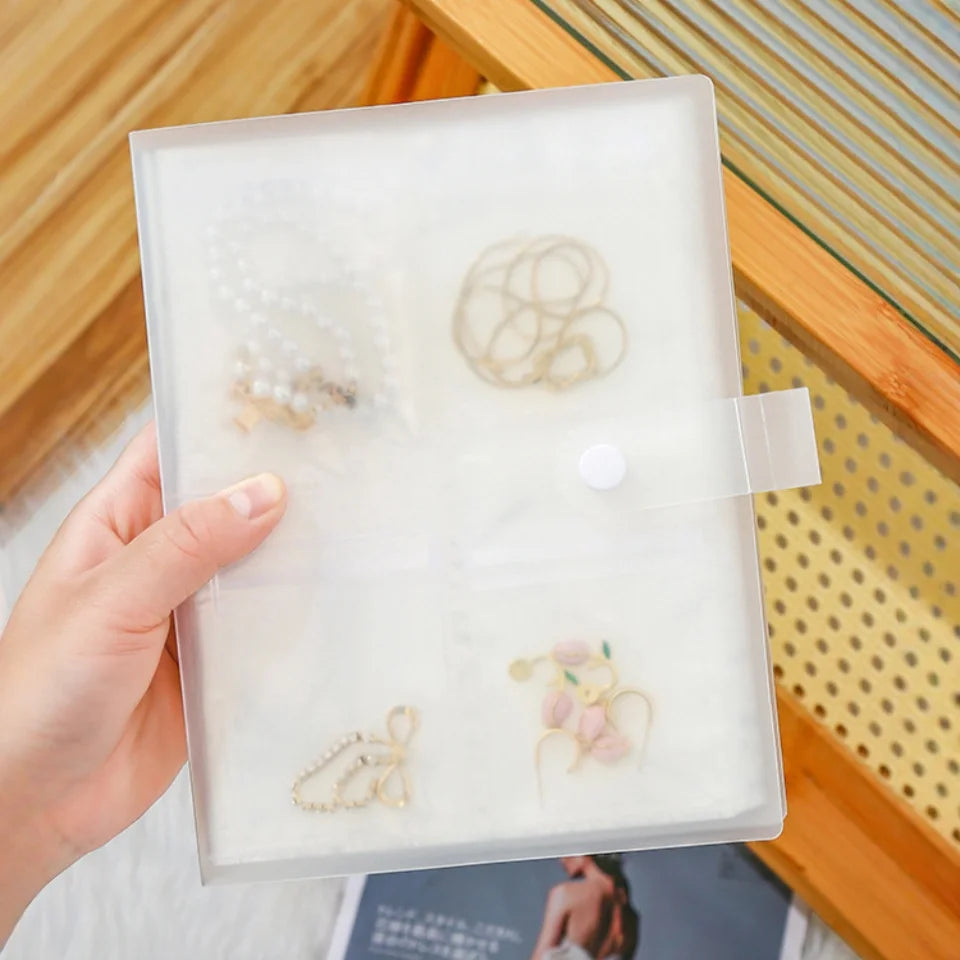 Clear Jewelry Organizer Book – Travel Storage Bag for Rings Jewelry Organizer Bag Babs