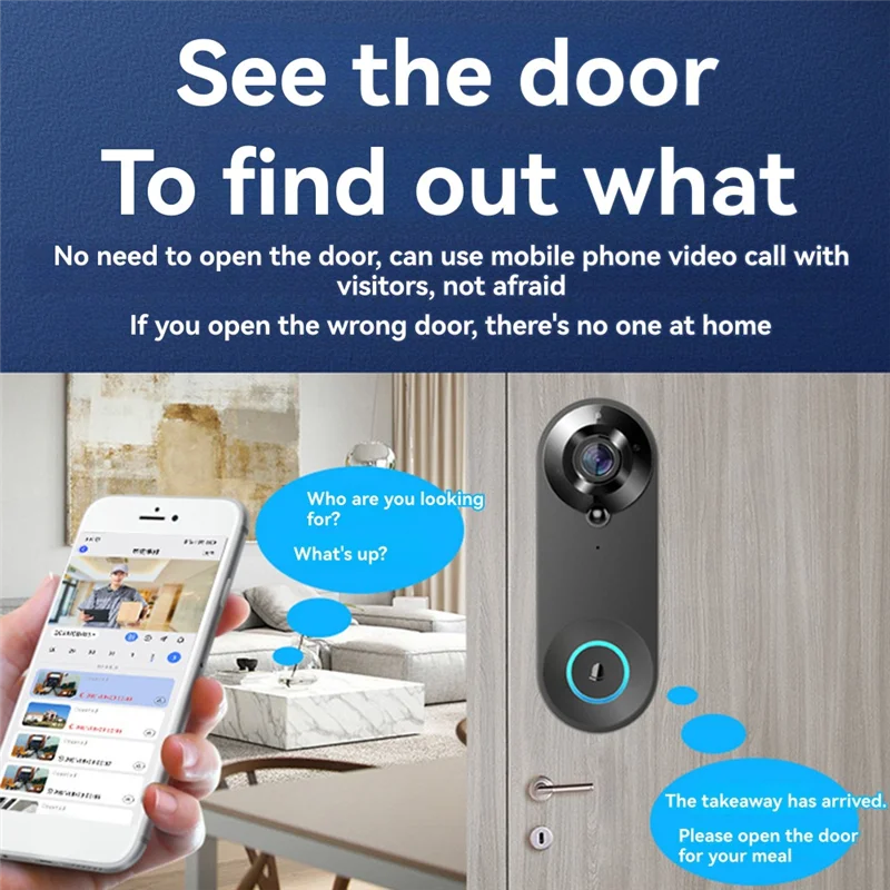 WiFi Video Doorbell 2MP Camera, PIR Motion & Night Vision WiFi Video Doorbell Babs
