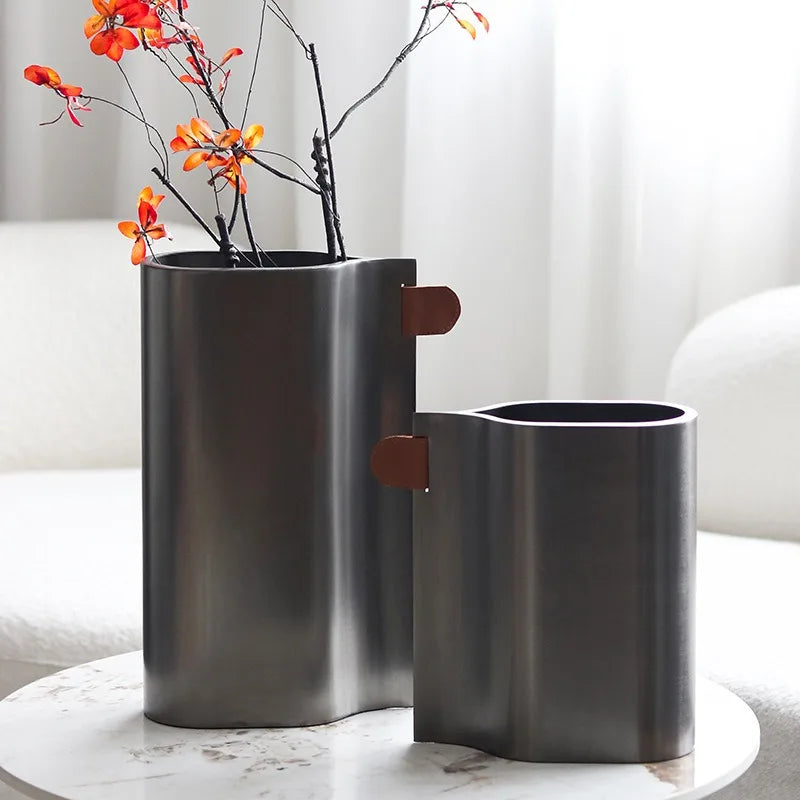 Modern Minimalist Metal Vase – Nordic Style Home Décor Decorative Metal Vase Babs