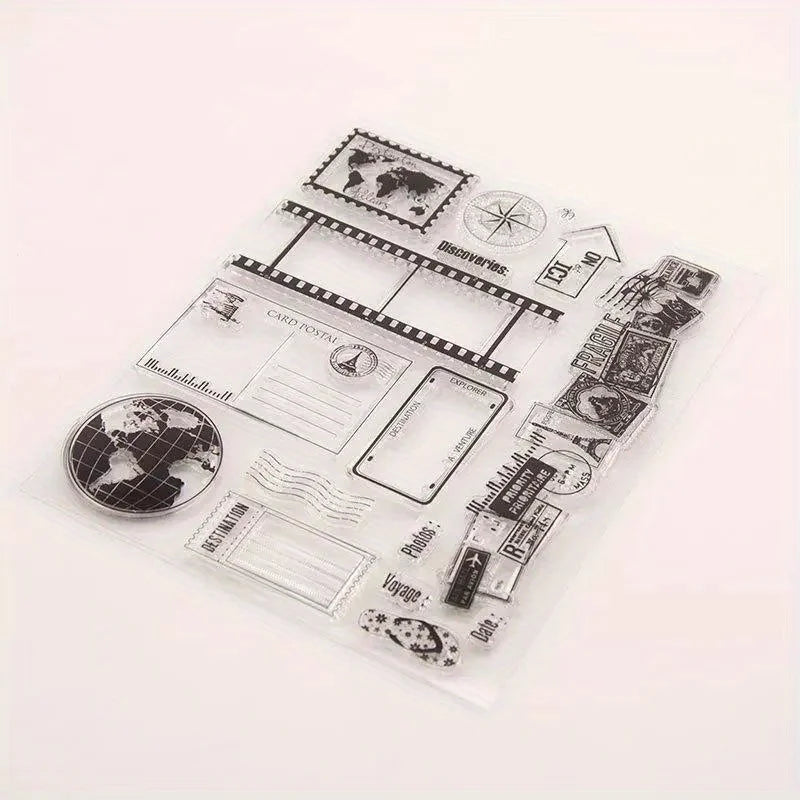 Travel Clear Silicone Stamp for Scrapbooking & Card Making Craft Stamp Babs