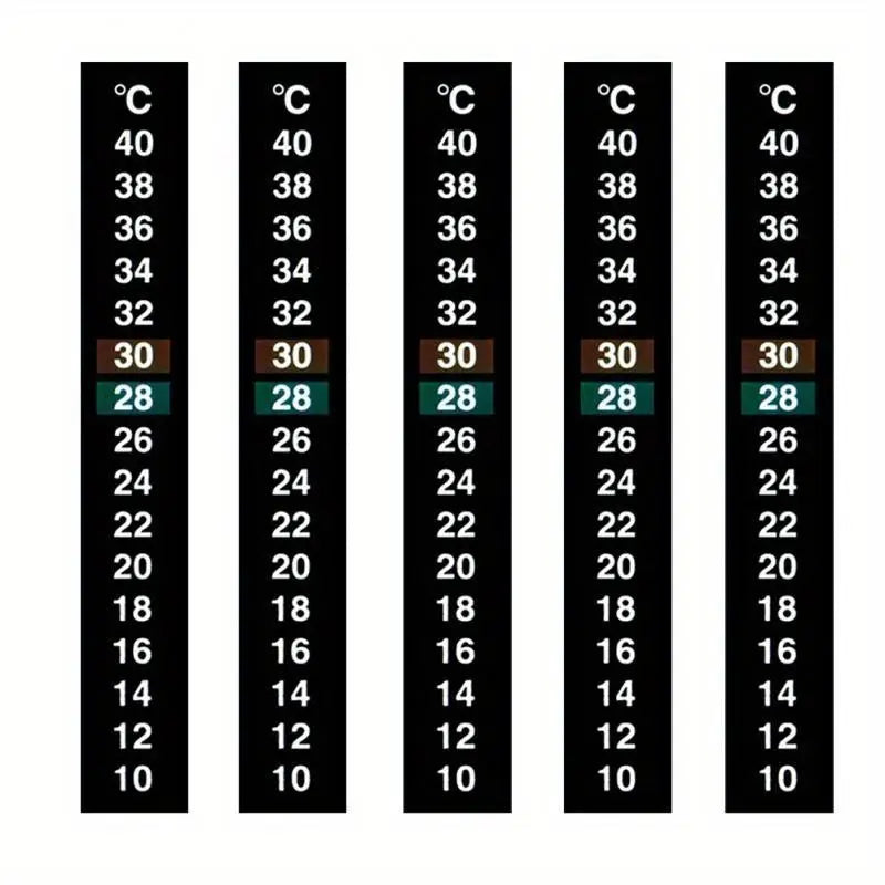 6-Pack Fish Tank Thermometer Sticker Dual Scale °C/°F Aquarium Thermometer Sticker Babs 6Pcs