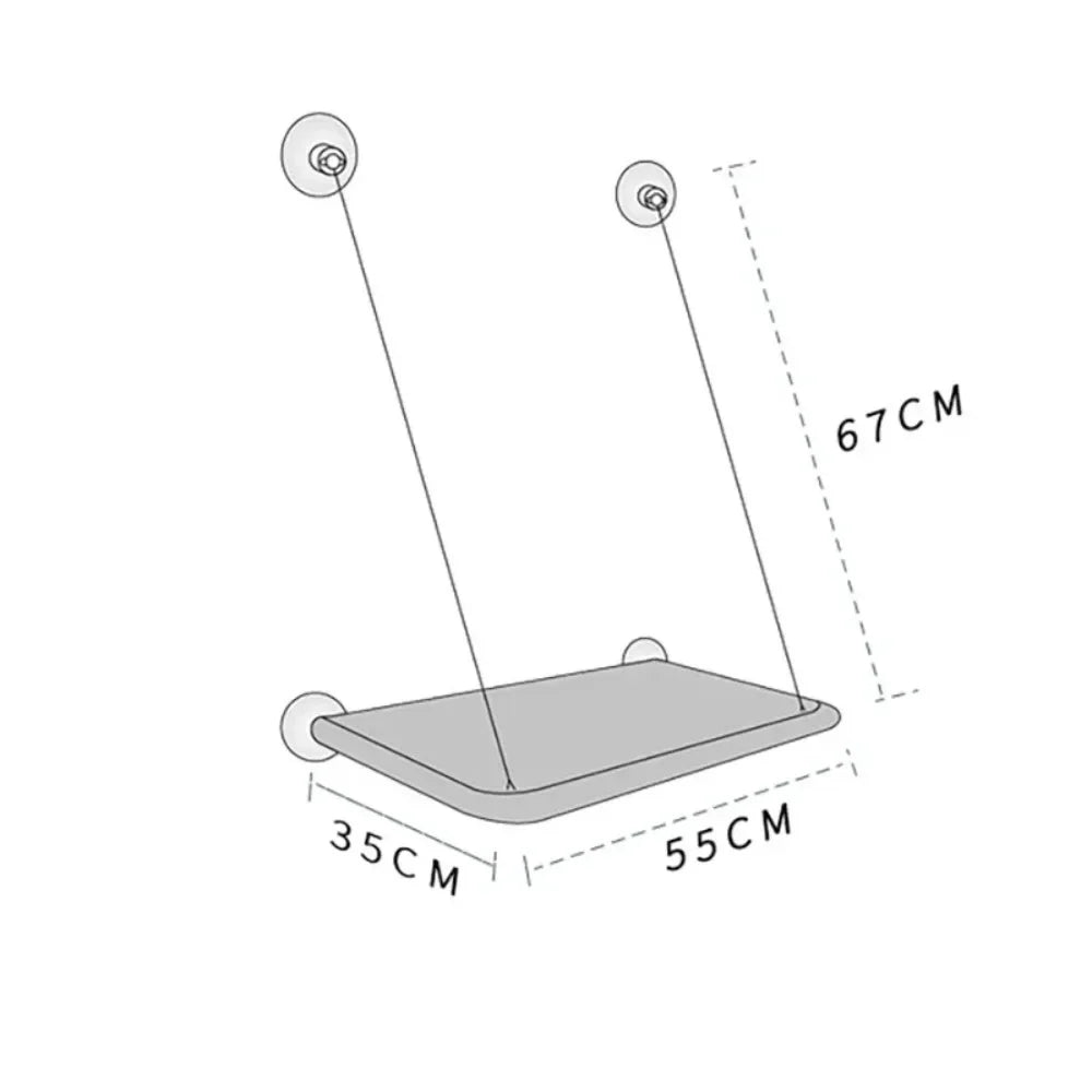 Cat Window Hammock Bed – Oxford Fabric, Suction Cup Mount, 44 lb Cat Window Hammock Babs