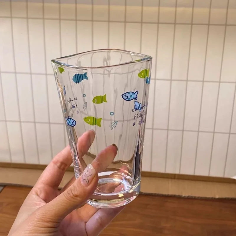 Tropical Fish Glass Cup – Heat-Resistant Decorative Drinking Mug Decorative Drinking Glass Babs