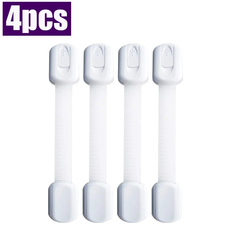 Child Safety Strap Locks for Cabinets, Drawers & Fridge 4/8pcs Baby Safety Locks Babs 4PCS