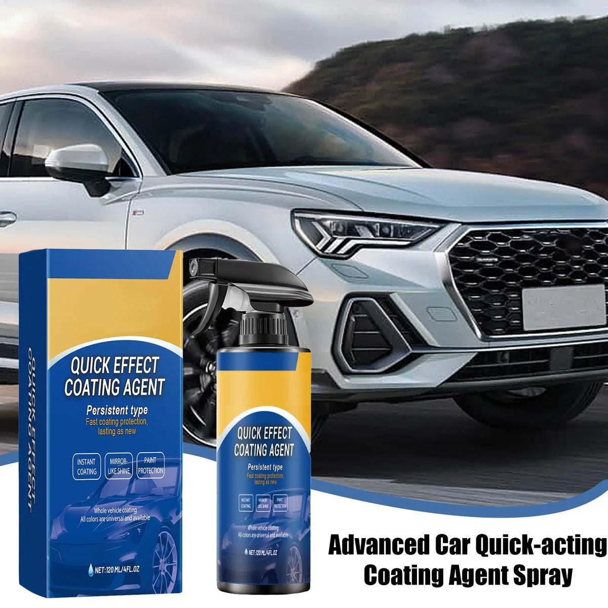 120ml Ceramic Coating Spray – Quick-Dry Hydrophobic Car Polish Ceramic Coating Spray Babs