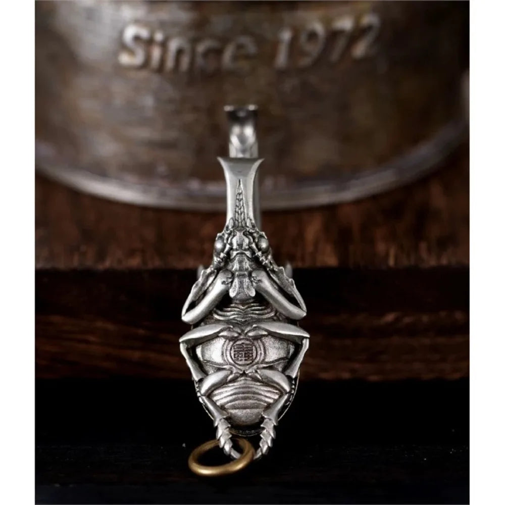 3D Brass Beetle Keychain & Bottle Opener – Stainless Steel Novelty Keychain Babs Pendant