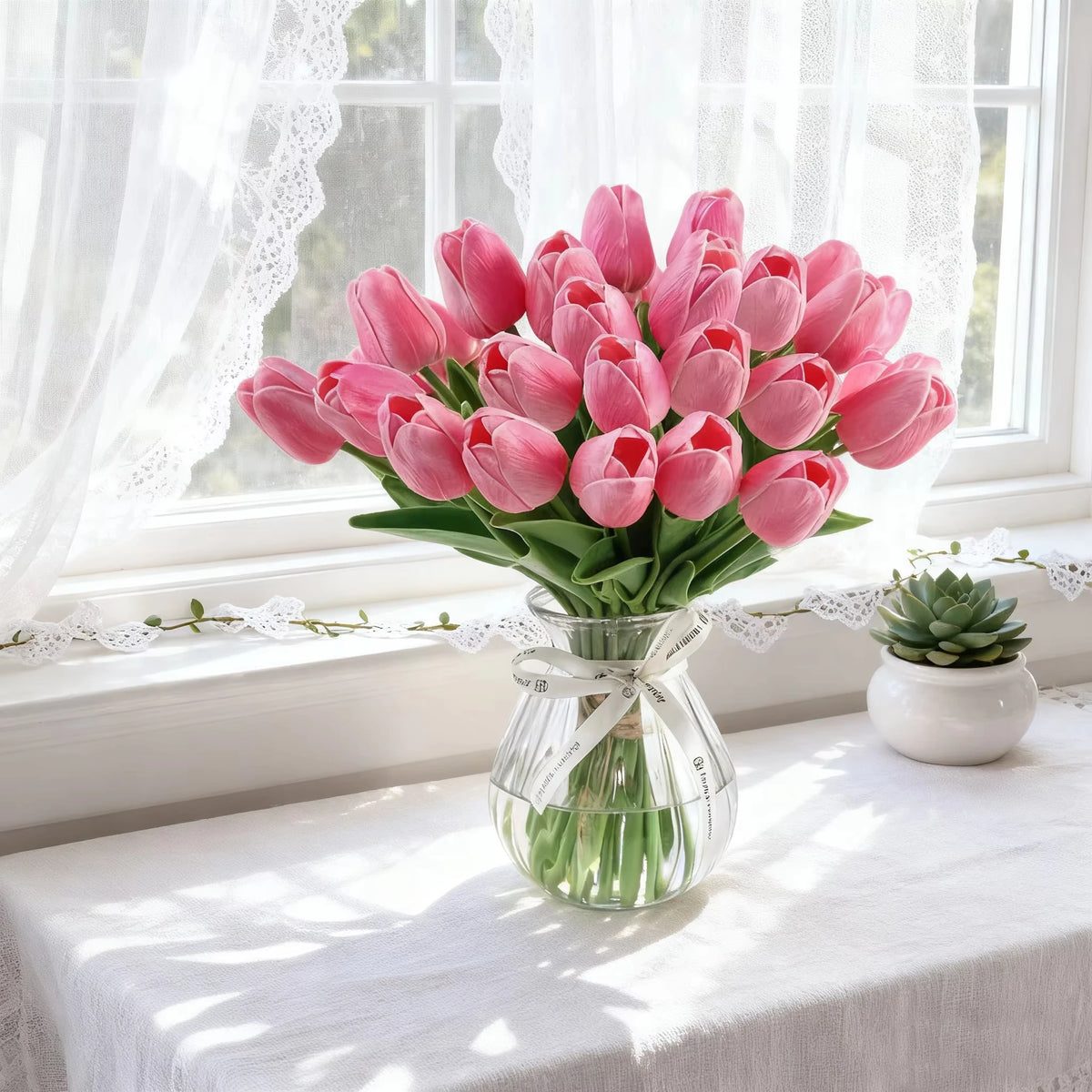 15PCS Real Touch Artificial Tulips – Wedding & Home Décor Artificial Flower Set Babs