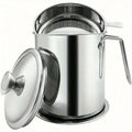 Stainless Steel Bacon Grease Container with Strainer & Lid Grease Storage Container Babs 1.7L