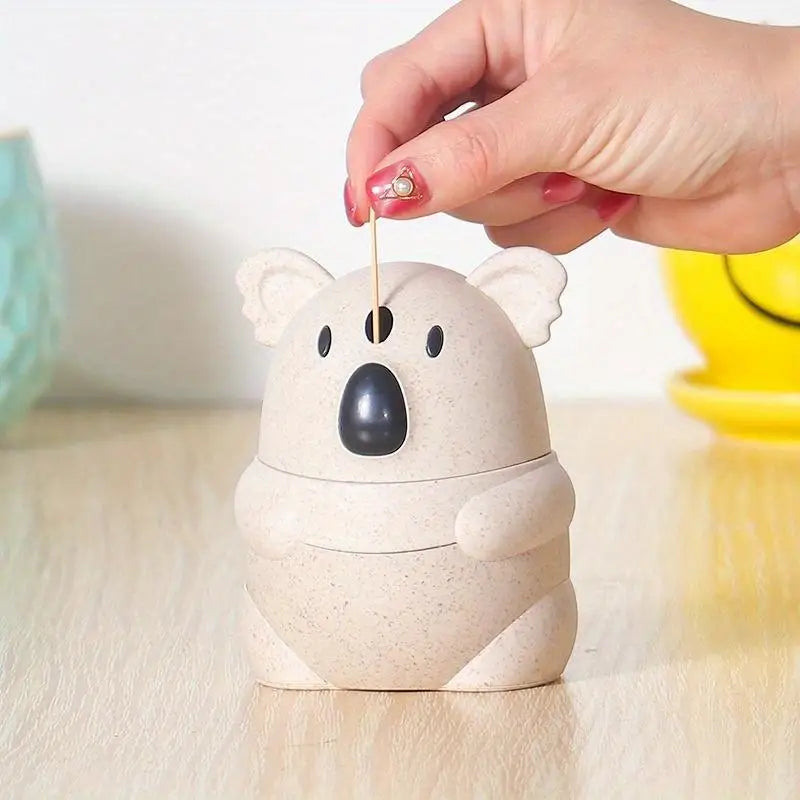 Cartoon Koala Automatic Toothpick Holder – Kitchen Organizer Toothpick Dispenser Babs