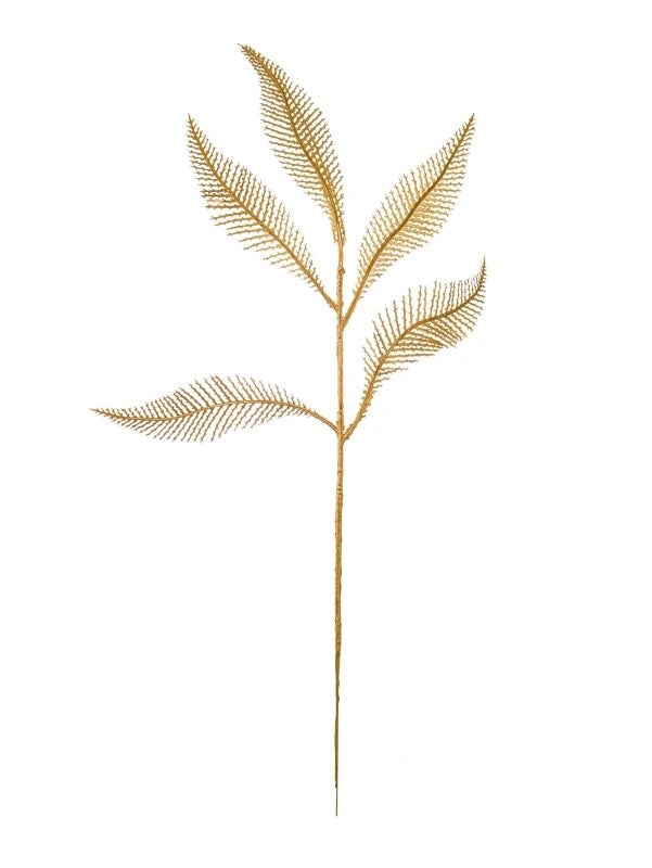 10Pcs Artificial Golden Leaf Branches – Wedding & Home Décor Artificial Leaf Branches Babs style 4 10 pcs