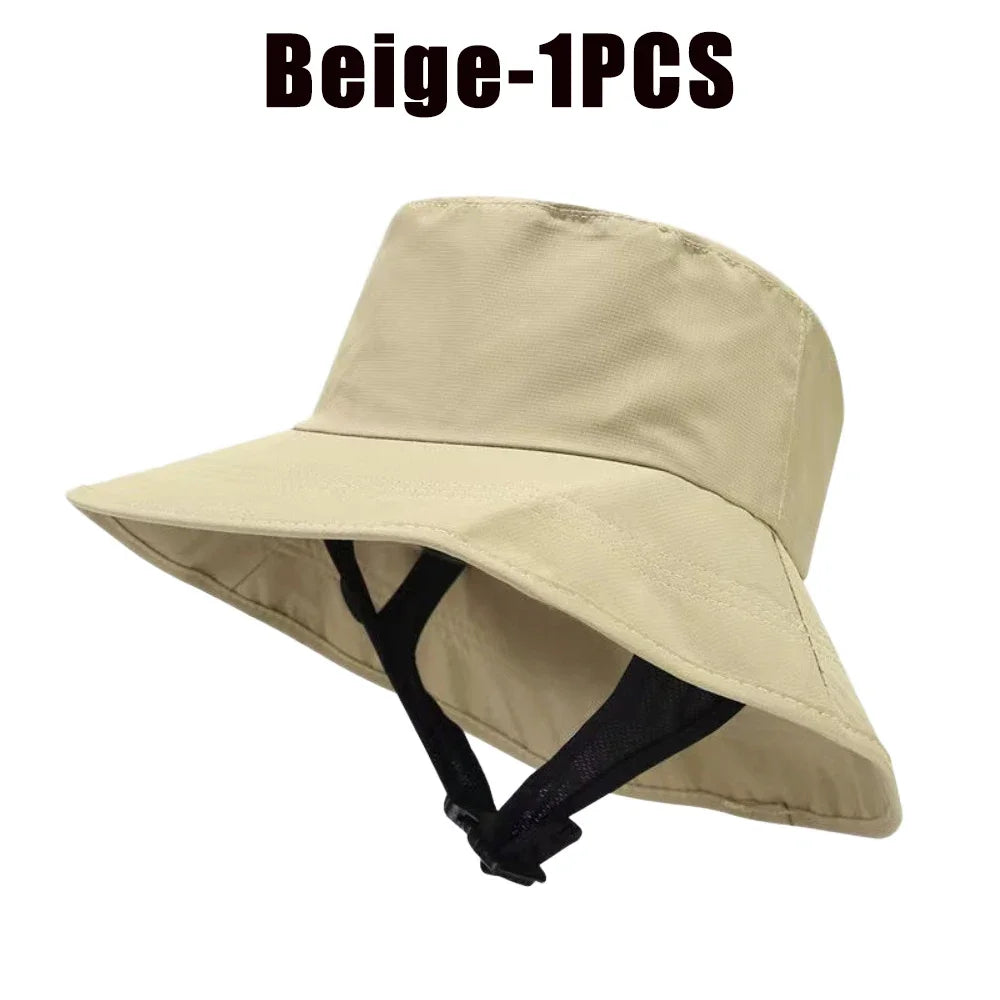 UPF 50+ Mesh Bucket Hat – Breathable Sun Hat Men & Women Bucket Sun Hat Babs Beige-1PCS