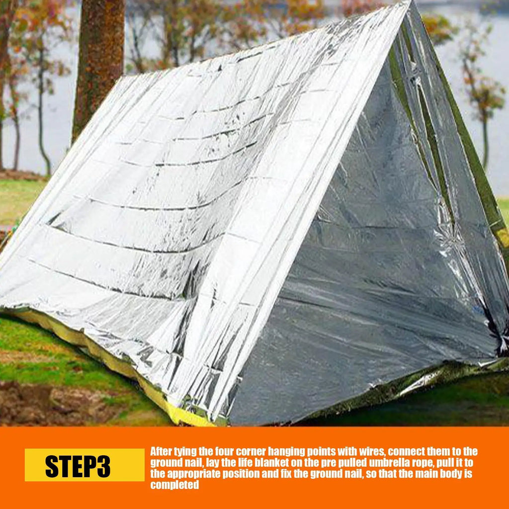 Emergency Thermal Survival Blanket – Waterproof Foil Camping Emergency Survival Blanket Babs