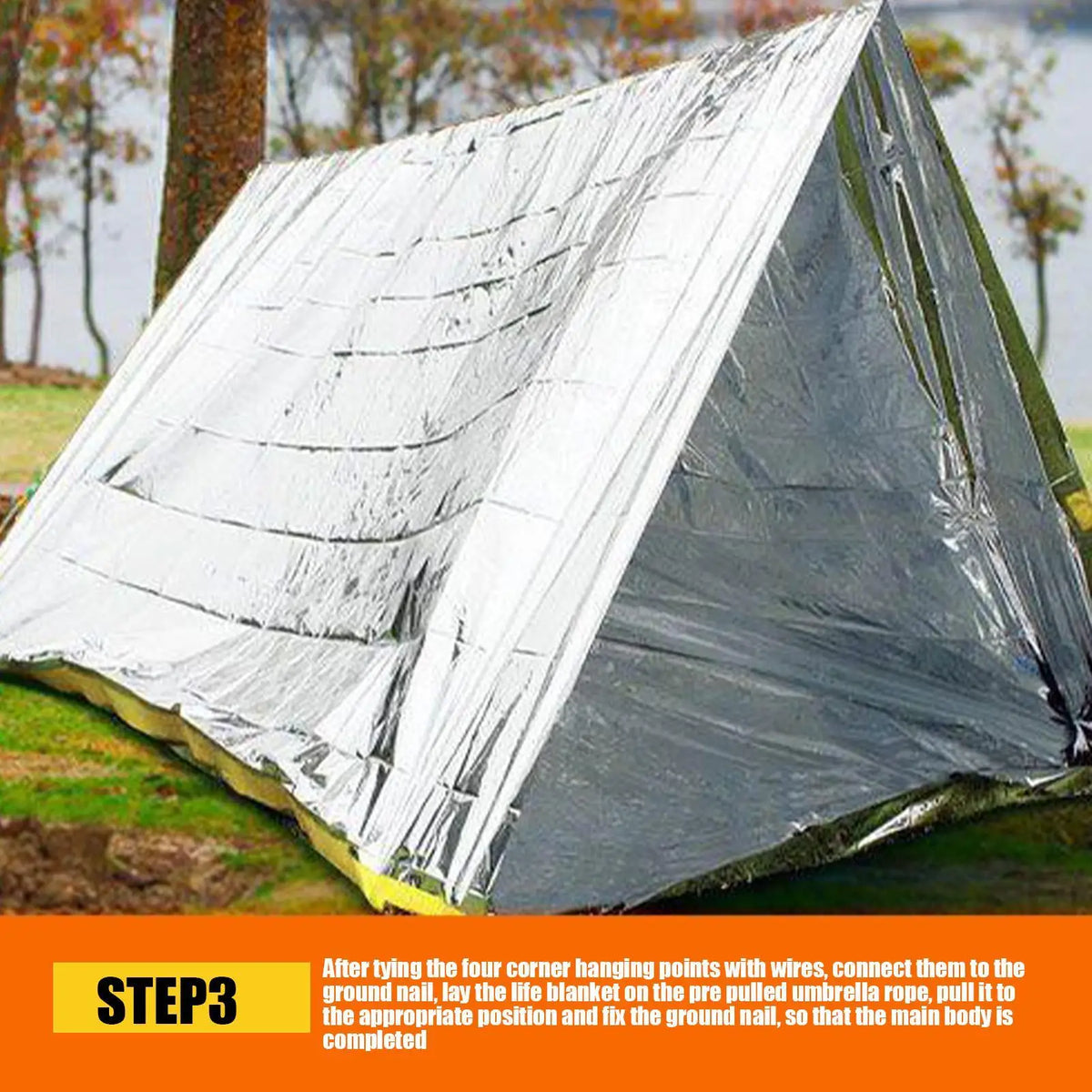 Emergency Thermal Survival Blanket – Waterproof Foil Camping Emergency Survival Blanket Babs