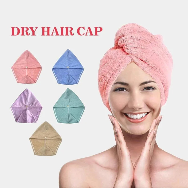 Microfiber Hair Towel Wrap – Quick Dry Turban Cap for Women Hair Drying Turban Babs