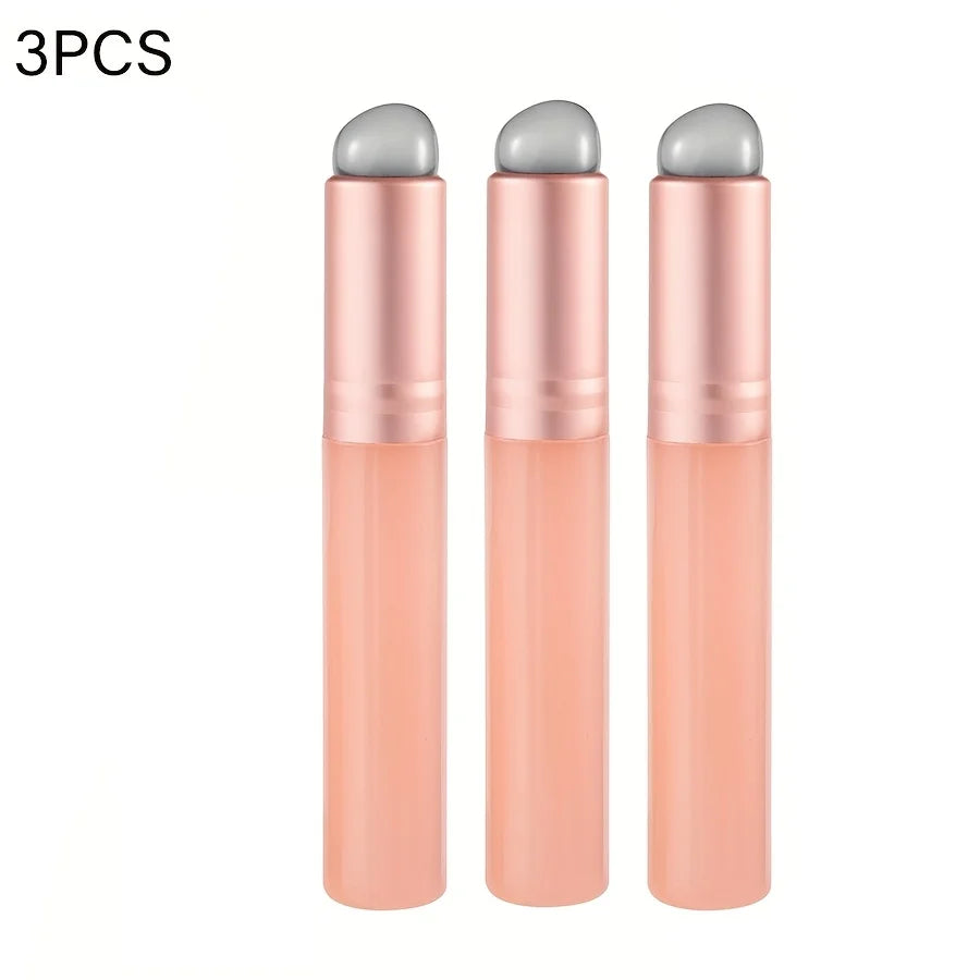 3-Piece Silicone Nail Art Brush Set – Chrome & Ombré Applicators Nail Art Brush Set Babs black