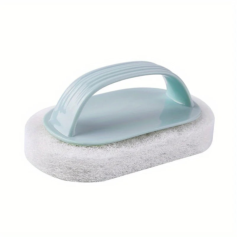 Magic Sponge Bathtub Brush with Handle | Bathroom Cleaner Sponge Cleaning Brush Babs Blue