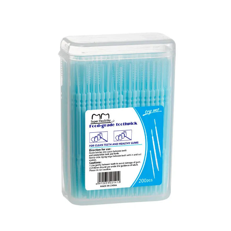 Disposable Interdental Toothpick Brush & Dental Floss Combo Interdental Flosser Pick Babs