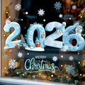 Christmas Window Stickers Snowman Snowflakes Glass Decals 2026 Holiday Window Stickers Babs 2026