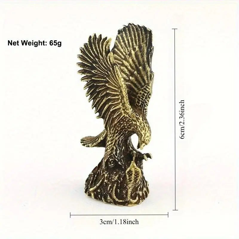 Antique Brass Flying Eagle Figurine | Copper Office Decor Gift Brass Figurine Babs